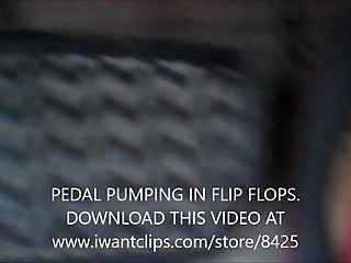 pedal pumping flip flops