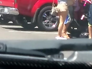 super hot teeny booty poppin in shorts twerkin. white pawg