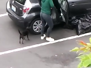 Thick Fit White Girl with PAWG in Yoga Pants. Sexy bubble butt dancing