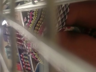 Supermarket upskirt  thong