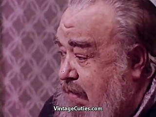 Old Fat Man Watches Lesbians Have Sex (1960s Vintage)