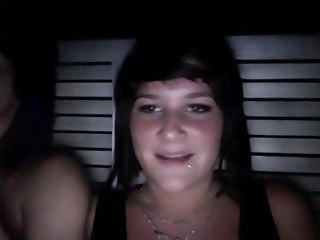 Lesbian brunette hot kiss