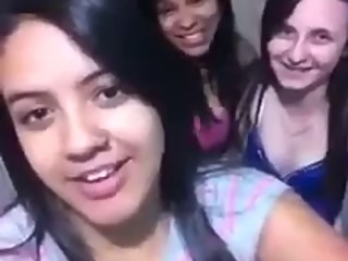 3 lesbian latinas hot kiss
