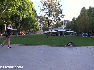 Interracial lesbian teens massaging