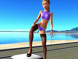 GirlVania: Dakota Tease Pose: Stool